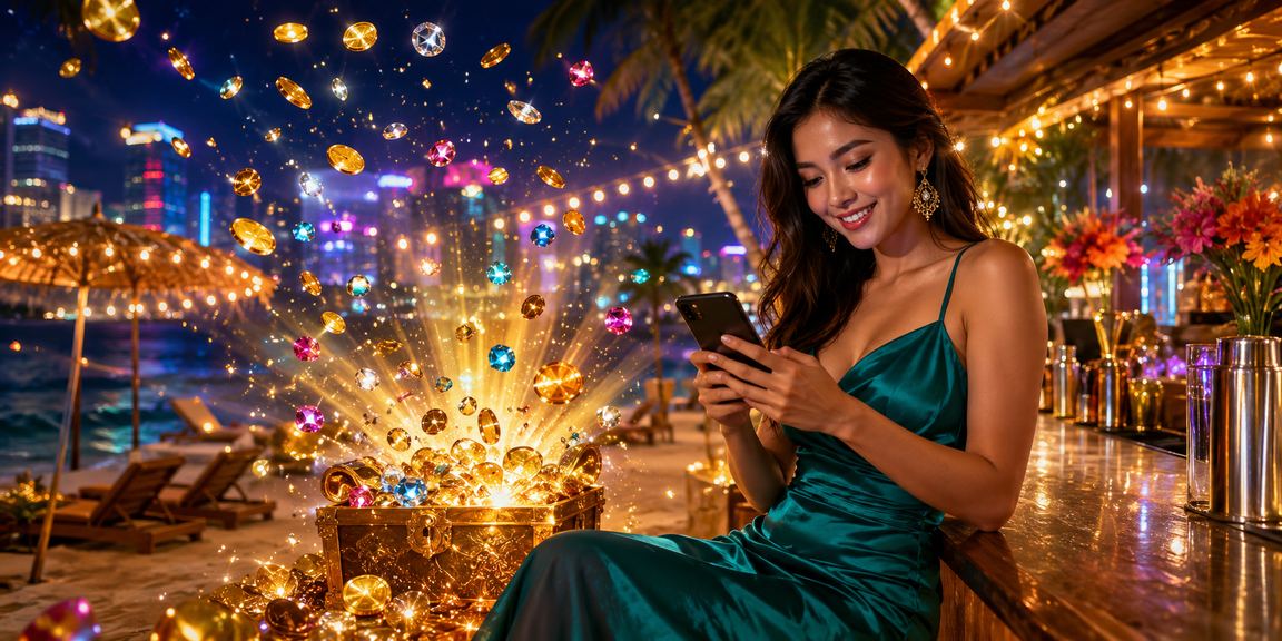 Pengguna membuat deposit menggunakan telefon pintar di Johor Bahru
